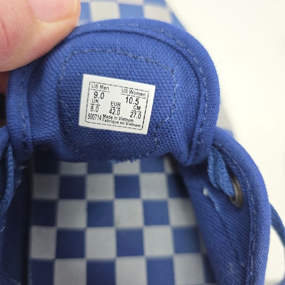 Vans Authentic Harry Potter Ravenclaw Mens 9 Womens 10.5 Blue Grey Checkerboard - Picture 6 of 10